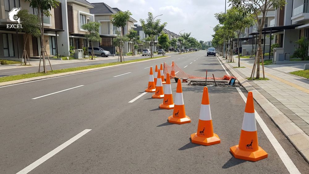 road barrier saat perbaikan jalan